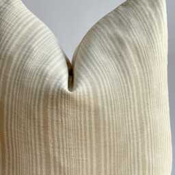 Handwoven Hemp Striped Pillow Cover Vintage Hmong Textile - thumbnail 2