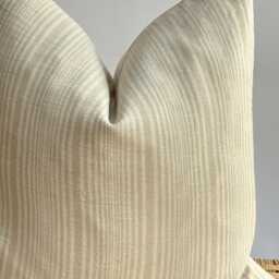 Handwoven Hemp Striped Pillow Cover Vintage Hmong Textile - thumbnail 3