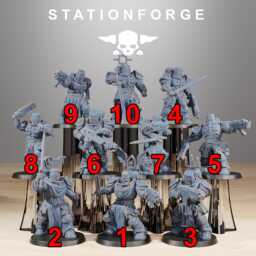 Socratis Zealots/Templar Marine Knight Infantry Sci Fi Table Top Station Forge 3D Print /Wargaming - thumbnail 1