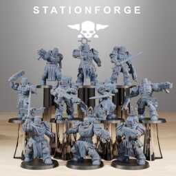 Socratis Zealots/Templar Marine Knight Infantry Sci Fi Table Top Station Forge 3D Print /Wargaming - thumbnail 2