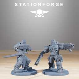 Socratis Zealots/Templar Marine Knight Infantry Sci Fi Table Top Station Forge 3D Print /Wargaming - thumbnail 3