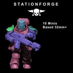 Socratis Zealots/Templar Marine Knight Infantry Sci Fi Table Top Station Forge 3D Print /Wargaming - thumbnail 4