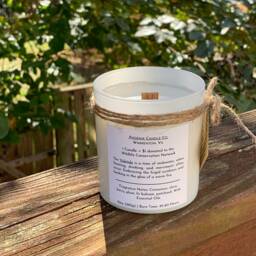 Yuletide - Holly Berry Scent Soy Coconut Wax Candle, All Natural, Wood Wick - thumbnail 3