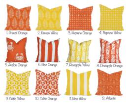 One High Quality Outdoor Cover, Yellow Pillow Palm Decorative Pillow, Orange Pineapple - thumbnail 1