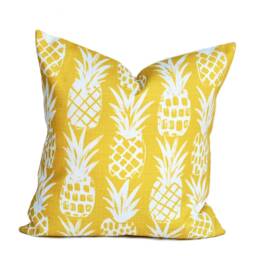One High Quality Outdoor Cover, Yellow Pillow Palm Decorative Pillow, Orange Pineapple - thumbnail 3
