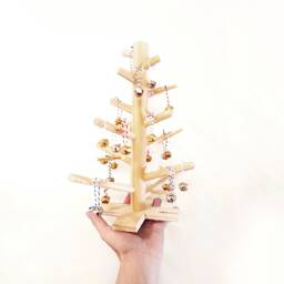 Handmade Scandinavian Wood Christmas Tree - Minimalist Tabletop Decor - 12 In