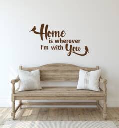 Family Wall Decal Home Is Wherever I'm With You - Farmhouse Decor P170 - thumbnail 1