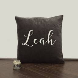 Personalized Velvet Cushion Name Embroidery - thumbnail 2