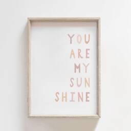 Neutral Rainbow Sun Prints - Set Of 3, You Are My Sunshine, Baby Girl Print, Nursery Prints, Wall Art, New Baby, Kids Bedroom, Gift - thumbnail 2
