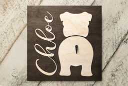 Personalized French Bulldog Wall Clock With Pet Name, Custom Wood For Birthday Anniversary