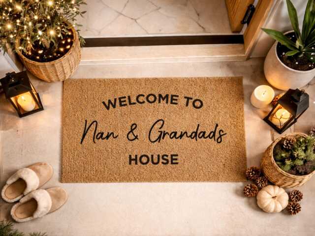 Nan Grandads Residence - Custom Name Welcome Mat Unique Reveal Entryway D??cor - image 1