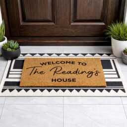 Nan Grandads Residence - Custom Name Welcome Mat Unique Reveal Entryway D??cor - thumbnail 4