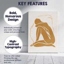 Minimalist Abstract Embrace Figure Line Art Warm Neutral Silhouette Canvas Wall Print Decor Picture Ready To Hang - thumbnail 2