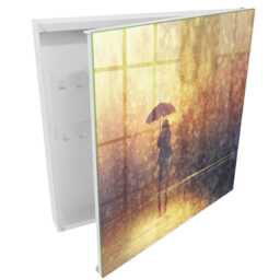 Warm Melancholy Key Cabinet For Home, Yellow Box Watercolor Abstraction, Lovers Of Peace & Reflection - thumbnail 2