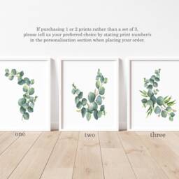 Eucalyptus Wall Art - Leaf Print Botanical Home Office Decor Bathroom Room - thumbnail 2