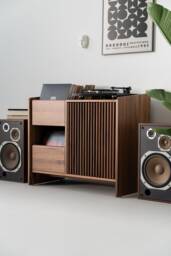 Fuse - Record Storage Crafted Walnut Cabinet For Turntables - thumbnail 1