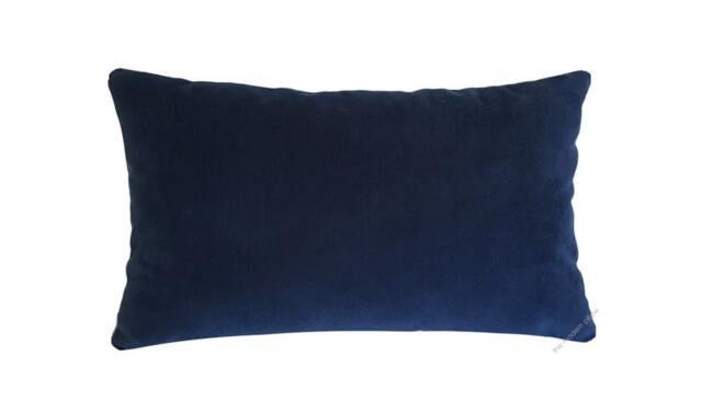 Navy Blue Velvet Suede Decorative Throw Pillow Cover/Case Cushion 12x18 - image 1