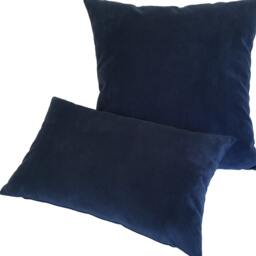 Navy Blue Velvet Suede Decorative Throw Pillow Cover/Case Cushion 12x18 - thumbnail 3
