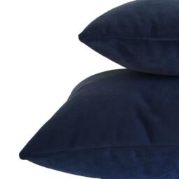 Navy Blue Velvet Suede Decorative Throw Pillow Cover/Case Cushion 12x18 - thumbnail 2