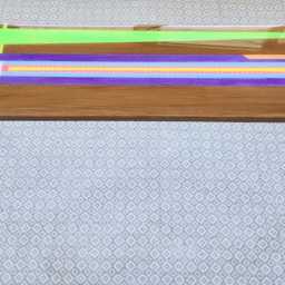Handmade Colorful Epoxy Resin Console Table, Modern Art Decor - thumbnail 4