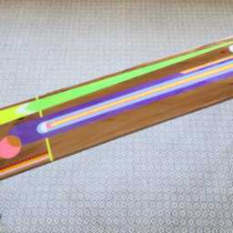 Handmade Colorful Epoxy Resin Console Table, Modern Art Decor - thumbnail 2