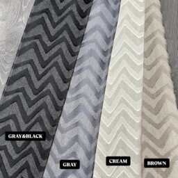 Gray Chevron Curtains Modern Geometric Zigzag Window Drapes - thumbnail 2