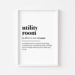 Utility Room Definition - Home Print Laundry Prints Wall Art Bathroom Funny - thumbnail 2