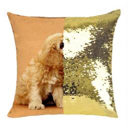 Custom Sequin Photo Pillow - Personalized Magic Cushion Cover Birthday Christmas Gift Friends Family - thumbnail 3