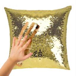 Custom Sequin Photo Pillow - Personalized Magic Cushion Cover Birthday Christmas Gift Friends Family - thumbnail 2