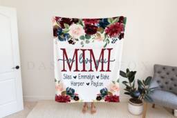 Christmas Gift For Her, Grandma & Mom Present, We Love You Blanket, From Kids Wife, Grandparent