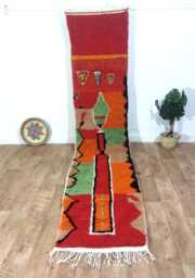 Handmade Wool Berber Runner Rug Custom Moroccan Design