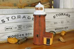 The Uostadvario Handmade Ceramic Lighthouse Candle Holder. Unique Home Decorating, Marine Souvenir & Christmas Gifts. Handmade in Suvena - thumbnail 1