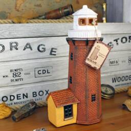 The Uostadvario Handmade Ceramic Lighthouse Candle Holder. Unique Home Decorating, Marine Souvenir & Christmas Gifts. Handmade in Suvena - thumbnail 2