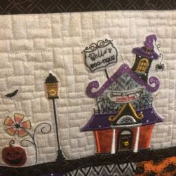 Halloween Quilted Bench Pillow/Kb Twilight Boo-Levard Pillow/Fall Pillows/Decor Pillows/Sofa Fall Pillow/16x38 in Pillow Covers - thumbnail 2