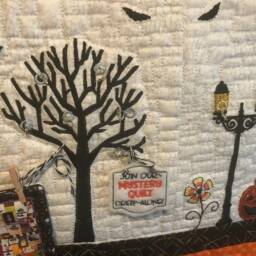 Halloween Quilted Bench Pillow/Kb Twilight Boo-Levard Pillow/Fall Pillows/Decor Pillows/Sofa Fall Pillow/16x38 in Pillow Covers - thumbnail 4