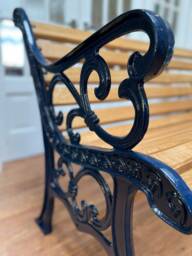 Cast Iron Garden Bench Furniture Midnight Blue