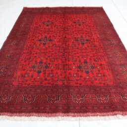 6x8 Ft New Handmade Afghan Bukhara Rug, Khal Mohammedi Area Turkmen Oriental Geometric Genuine Livingroom D??cor Rug - thumbnail 2