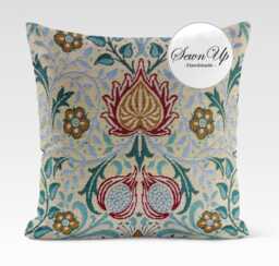Cushion Cover 29 Sizes William Morris Persian Natural Tapestry Cotton Handmade Floral Culture Farsi Gift - thumbnail 1