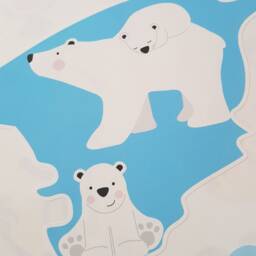 Kids World Map Wall Decal, Nursery Animals, Educational Sticker - thumbnail 3