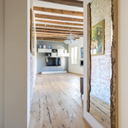 Large Wooden Mirror - thumbnail 2