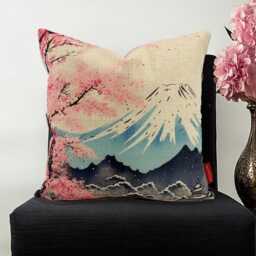 Japanese Decorative Pillows, Chinoiserie Cushion Covers, Throw Gifts, 18x18 Pillow Covers