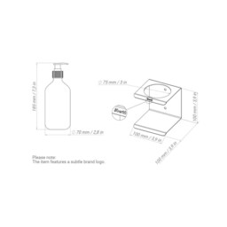 Wall Mounted Shampoo Holder With A Brown Plastic Bottle Stainless Steel Bathroom Organizer - Rustproof - thumbnail 4