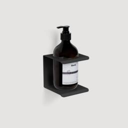 Wall Mounted Shampoo Holder With A Brown Plastic Bottle Stainless Steel Bathroom Organizer - Rustproof - thumbnail 2