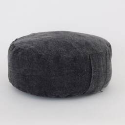 Kapok Filled Zafu Cushion Pink Stonewash Cotton Ottoman Pouf - thumbnail 3