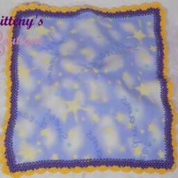 Baby Lovey Crochet Plush Night Star Fleece Security Blanket Snuggle Shower Gift - thumbnail 4