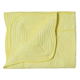 Handmade Floral Embroidered Baby Quilt, 100% Cotton Crib Blanket - thumbnail 2