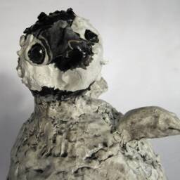 Ceramic Baby Penguin Sculpture, Stoneware Clay, House Or Garden - thumbnail 4