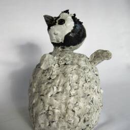 Ceramic Baby Penguin Sculpture, Stoneware Clay, House Or Garden - thumbnail 3