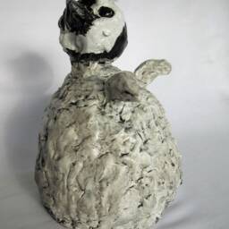 Ceramic Baby Penguin Sculpture, Stoneware Clay, House Or Garden - thumbnail 2