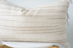 "Brown Tribal Hemp Hand Woven Natural Dye Color Pillow Cover 16"" X 26" - thumbnail 1